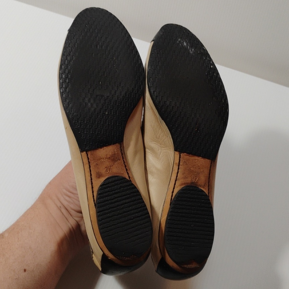 CHANEL Lambskin Leather Ballerina Flats Size 37EU With CALLOUTS - Picture 5 of 16